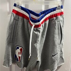 NBA 75th Anniversary Nike Grey Shorts Red and Blue Trim